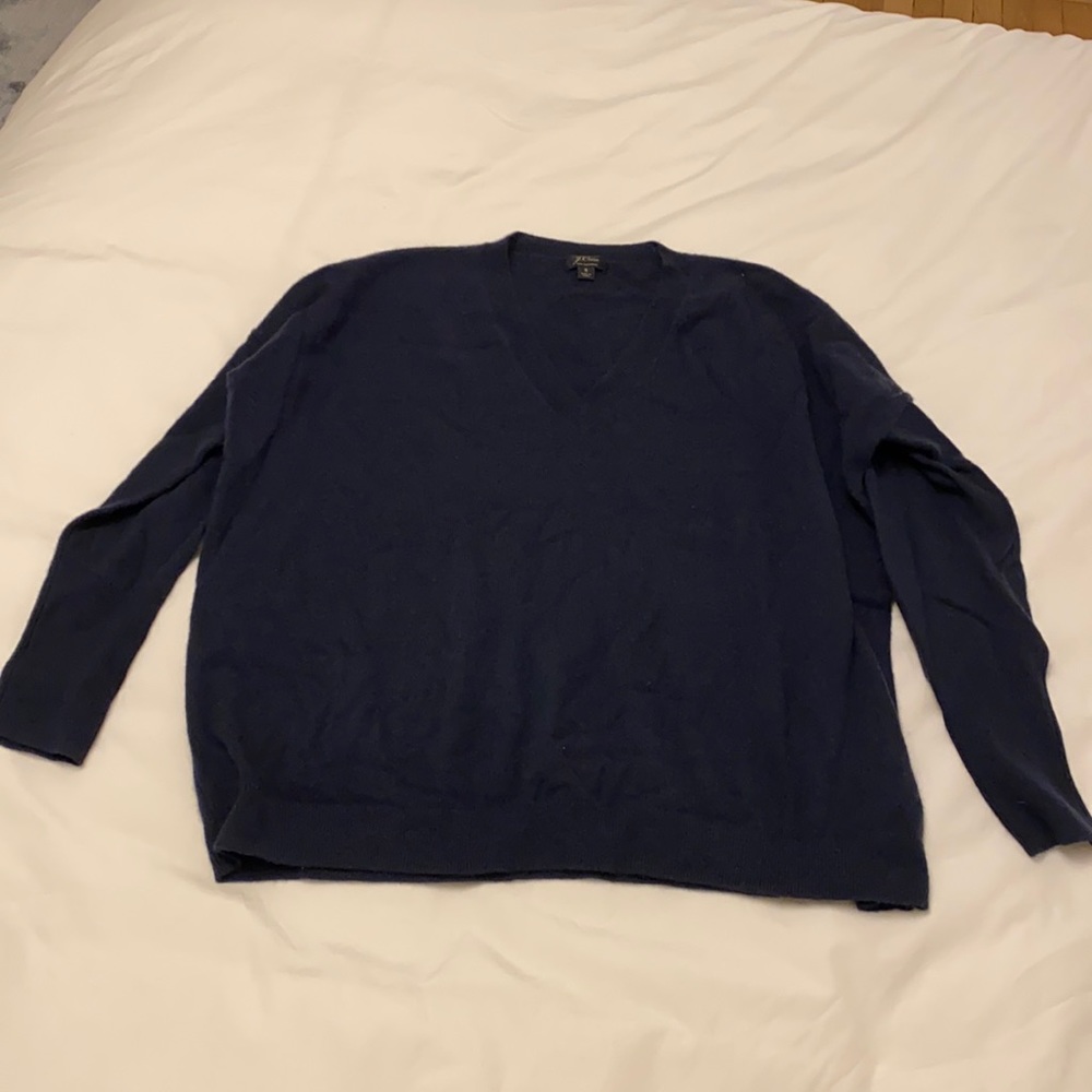 jcrew cashmere v neck sweater